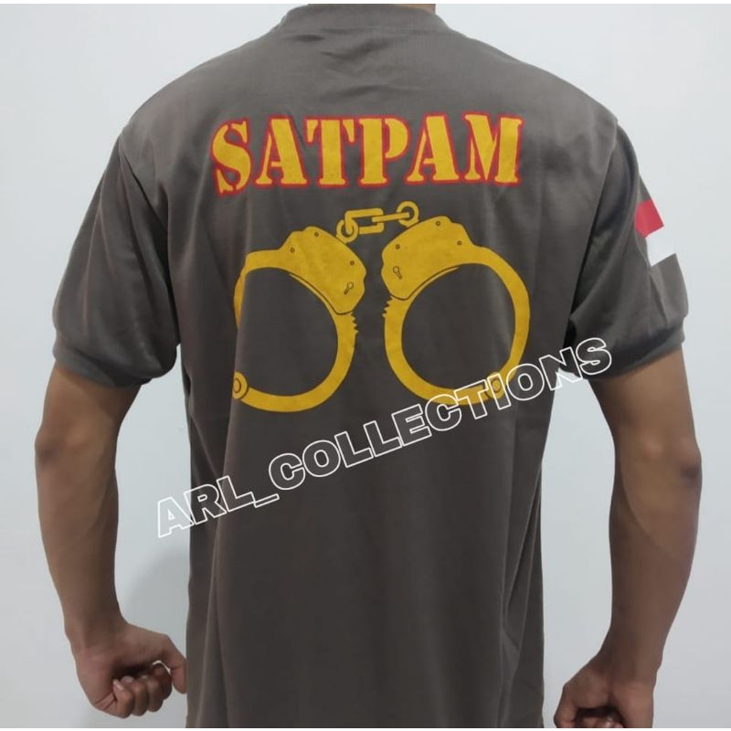 kaos satpam coklat terbaru/kaos pendek satpam gadapratama borgol