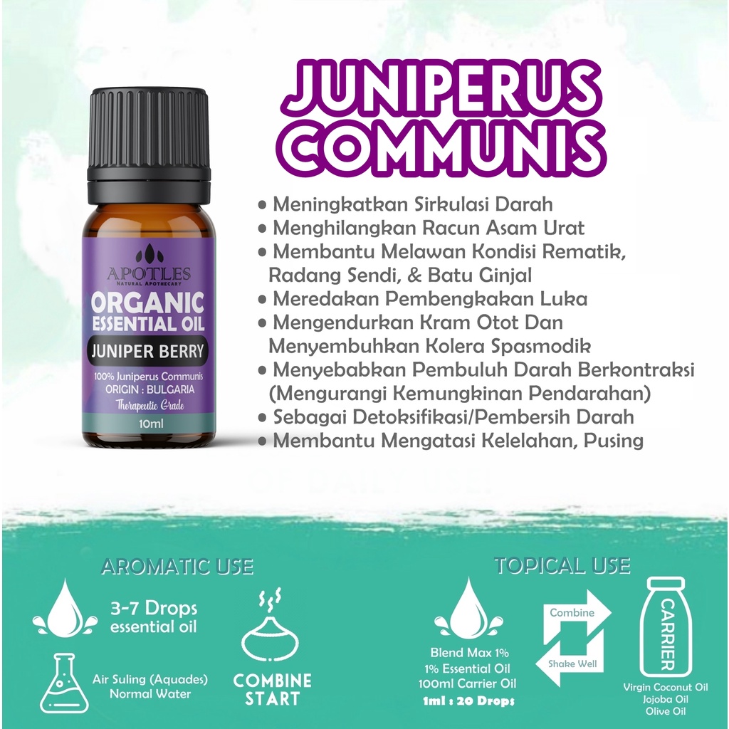 Juniper Berry Pure Essential Oil - Minyak Aromaterapi Juniper Berry 10ml