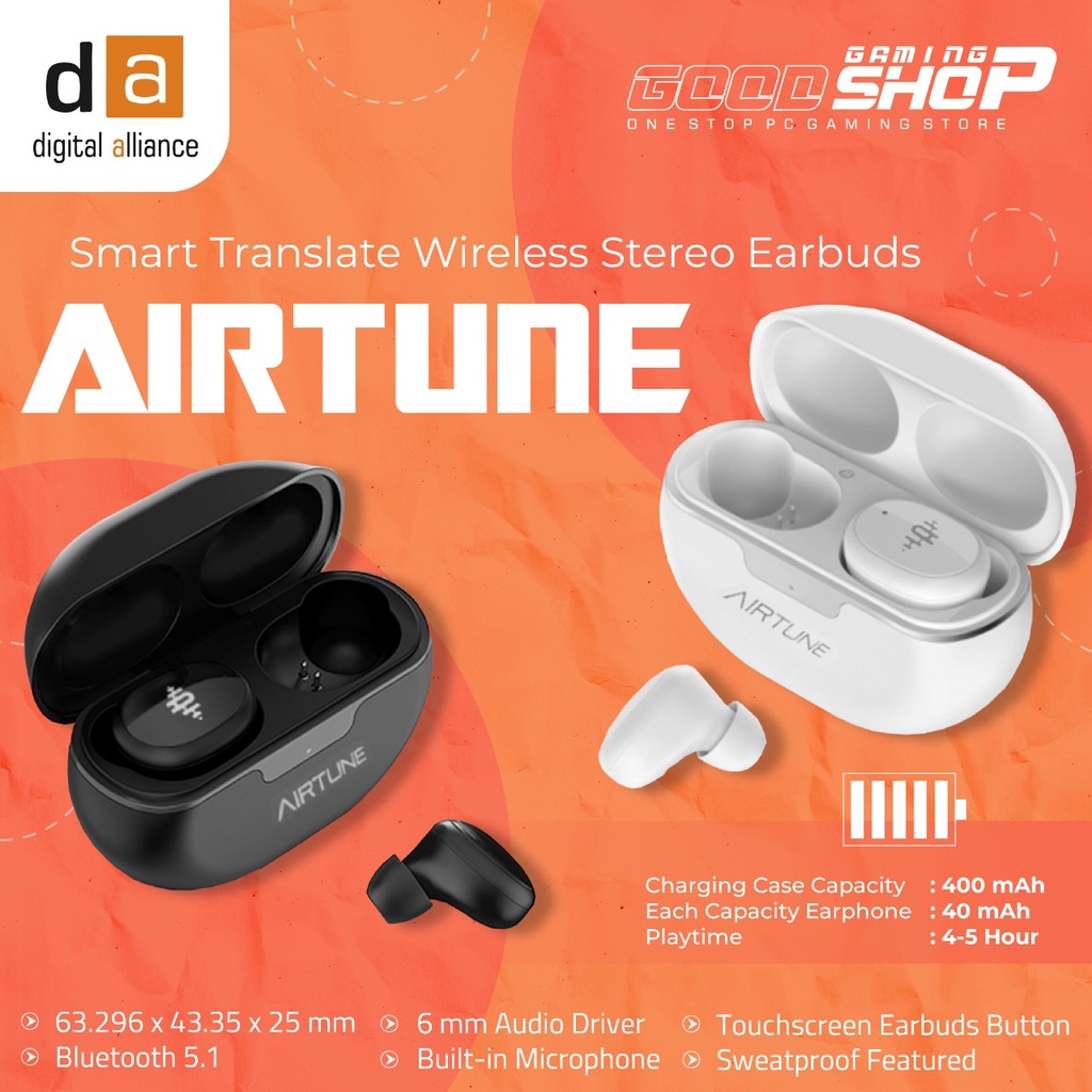 Digital Alliance AIRTUNE Smart Translate Wireless Stereo Earbuds