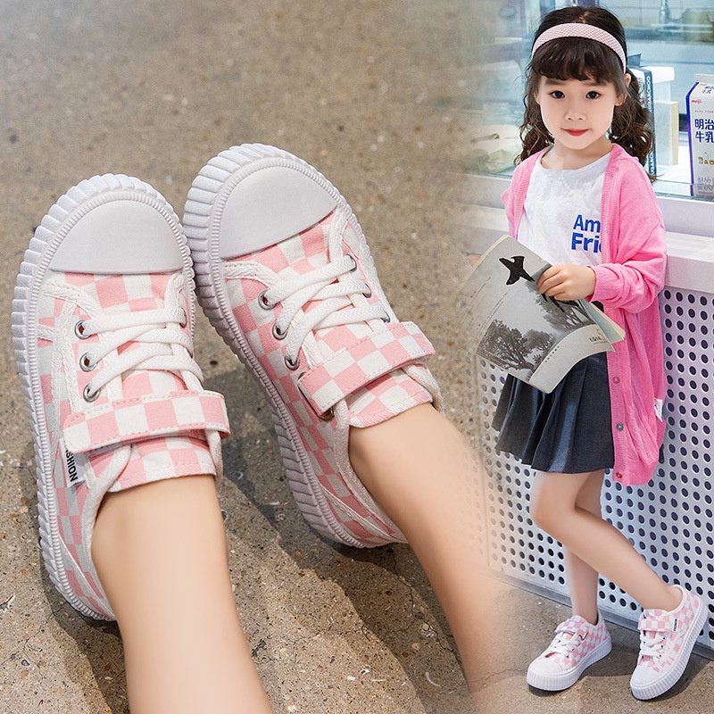 COD BAYAR DITEMPAT &gt; &gt; &gt; 30524 Sepatu Sneakers Anak Perempuan / Laki-Laki Motif Kotak2 No Box