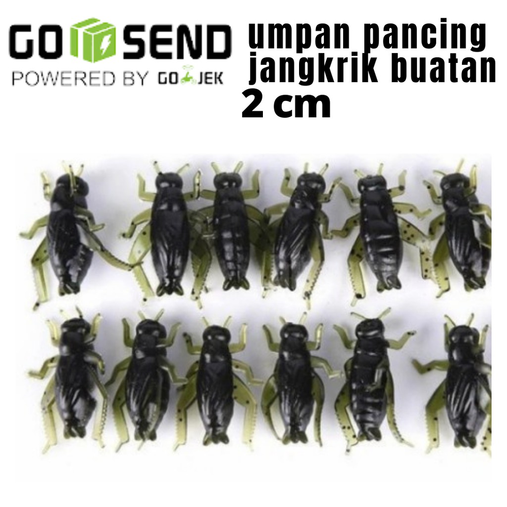 Umpan Pancing Softlure Bentuk Jangkrik Umpan Bentuk Serangga Fishing Lure X46