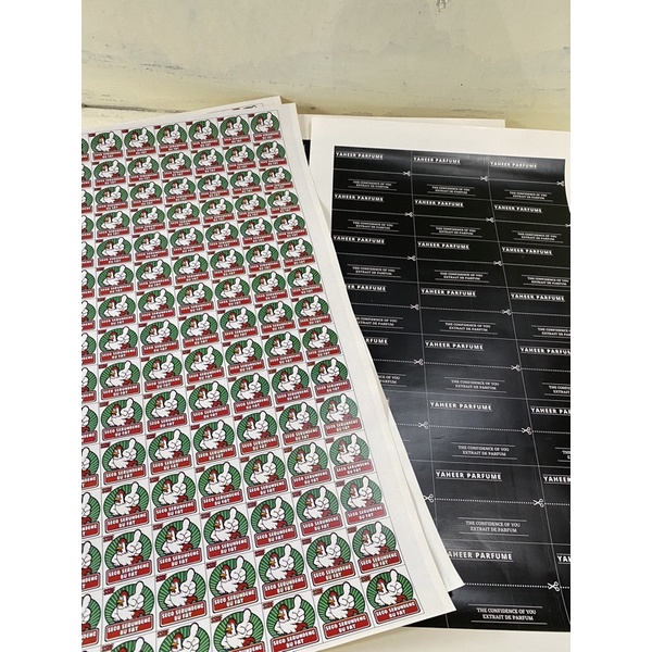 

cetak stiker chromo/bontak bonus cutting