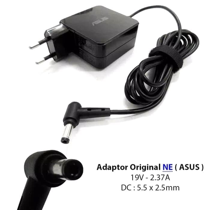 Adaptor Charger ASUS 19V 2.37A [ DC 5.5x 2.5mm ] X451 X451C X455L X450L X451M X551C Original