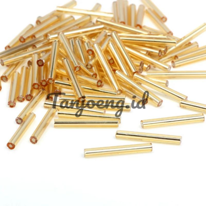 (185 Pcs) Mote Payet Bambu Jepang Ukuran 12 mm Payet Batang