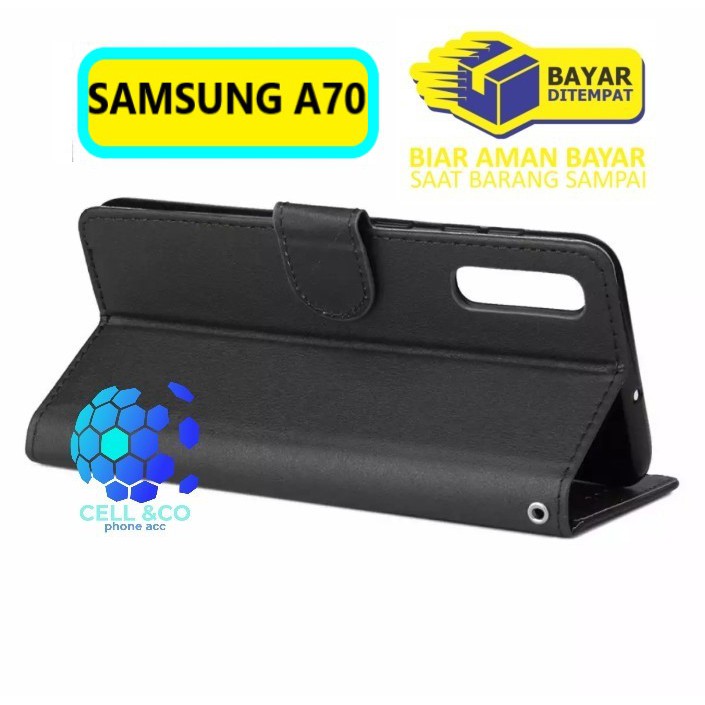 Flip cover SAMSUNG A70 Flip case buka tutup kesing hp casing flip case leather wallet