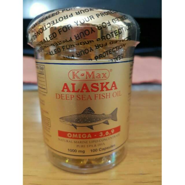 K max k-max alaska minyak ikan omega 3 6 9 tutup emas