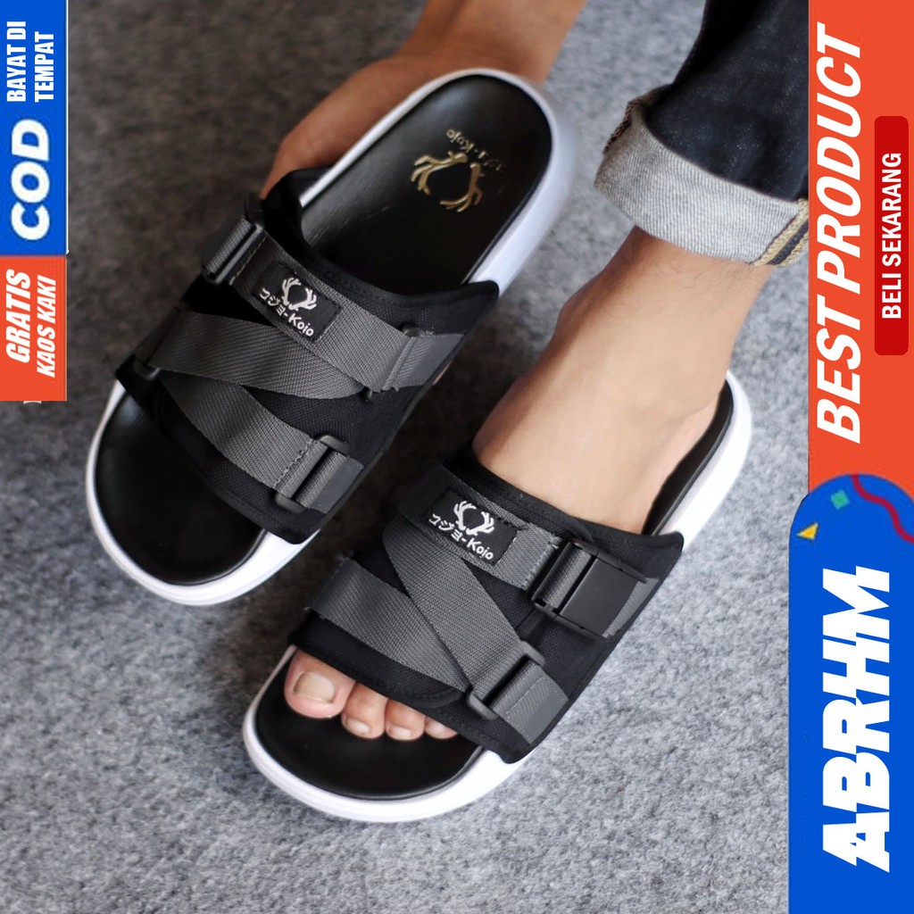 ABRHM x CESTER Sandal Slide Pria Sandal Slop Pria Original Distro Sendal Selop Cowok / Cowo Kekinian