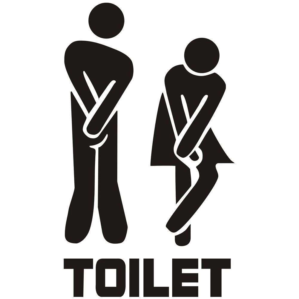 Stiker Dinding Toilet Universal Bahan PVC Tahan Air Dapat Dilepas