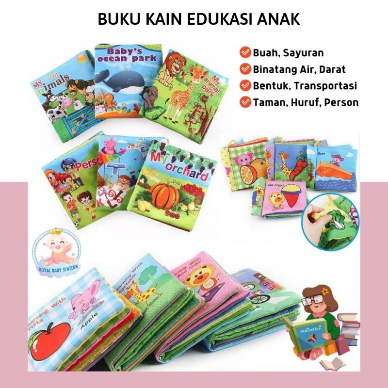 Lebih Banyak! Buku Edukasi Soft Book Bahan Kain untuk Bayi Anak