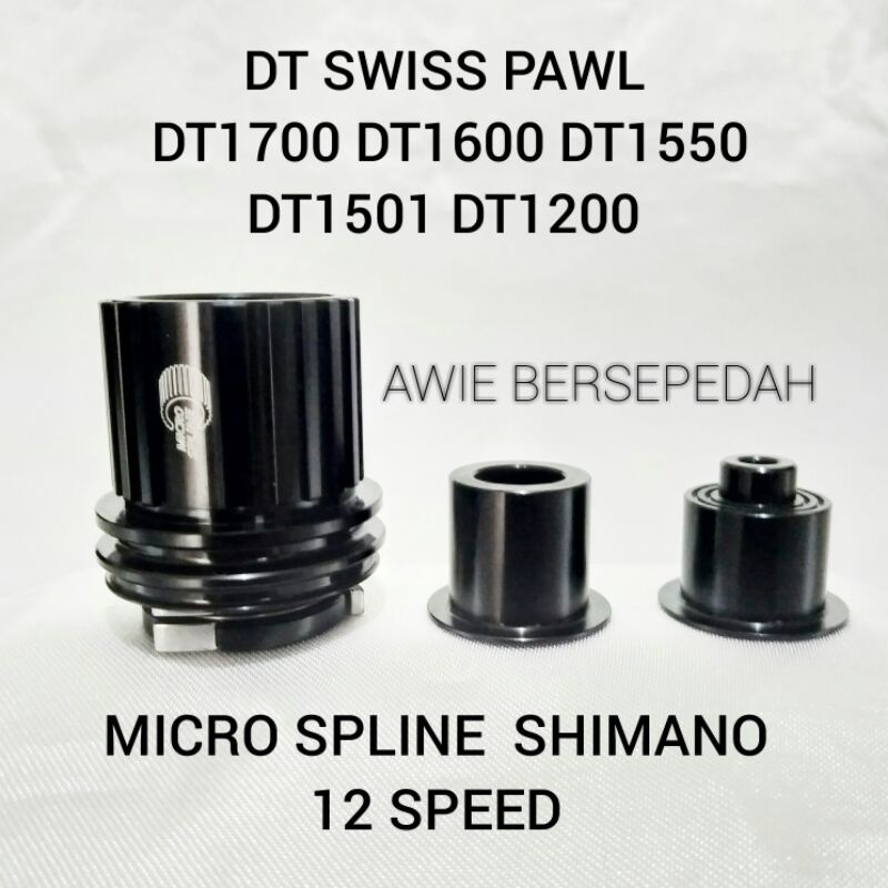 Freehub body micro spline DT SWISS 1700 1600 1550 1501 1200 12 speed shimano xtr xt slx deore crankb