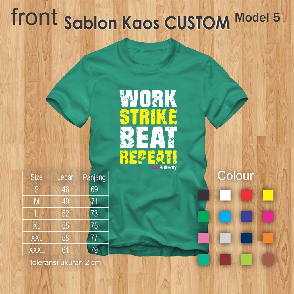 KAOS CUSTOM PINGPONG LOKAL