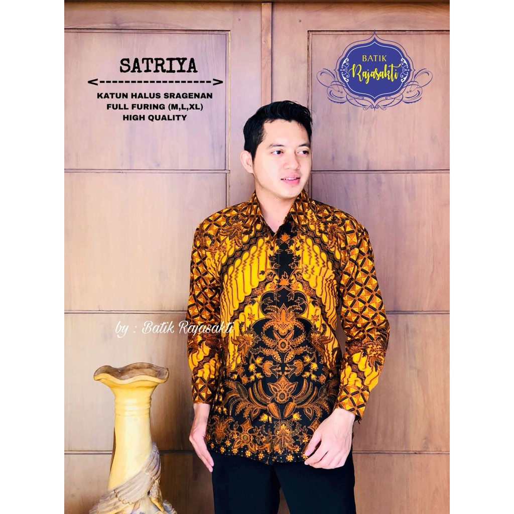 SATRYA RAJASAKTI KEMEJA BATIK SOLO PRIA LENGAN PANJANG LAPIS FURING ATASAN BATIK PREMIUM MODERN KATUN HALUS BAHUWIRYA  BANAMITRA BANAMITRA PUTIH BANGSAWAN BAYU PUTRA BERLIAN BIRU BHARATAYUDA BIMASENA BIRENDRA BIRU INDAH BRAHMAKERTA BRAHMAKERTA MERAH