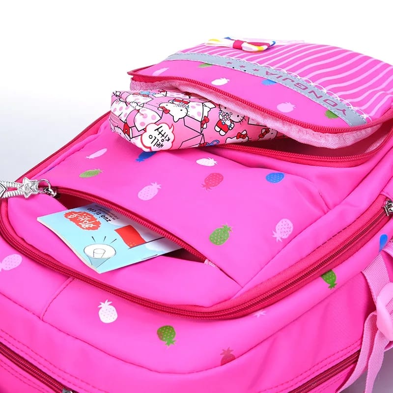 BATOSAI NANAS - Ransel untuk Anak Perempuan Anak Laki-laki Tahan Air Oxford Tas Sekolah Remaja Tas Buku Ortopedi