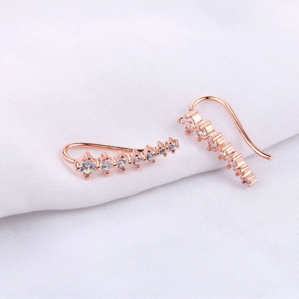 1 PCS Anting Chic Lady Wanita Kristal Anting Ear Hook Hadiah Untuk Wanita