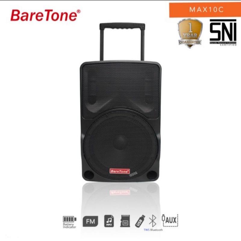 Speaker aktif 10 inch portable bluetooth speker aktive portabel amplifier mic wireless