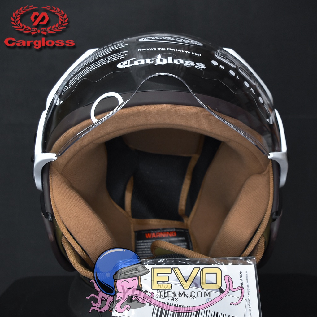 HELM CARGLOSS YRH HIJAB &quot;ORI&quot; - BLACK DOFF / YRH DEEP BLACK ( ONGKIR 1KG SAJA )