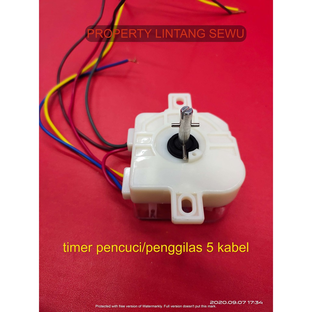 timer wash mesin cuci 2 tabung 5 kabel pencuci penggilas