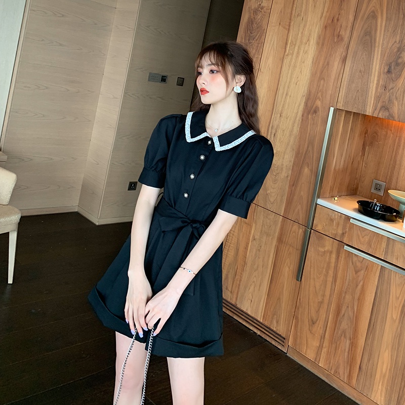 【Rozen】Korean Pearl Mini Solid Romper R100