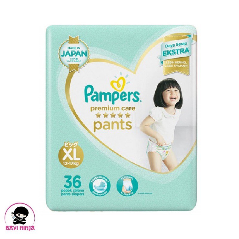 PAMPERS Premium Care Pants Popok Celana XL36 XL 36