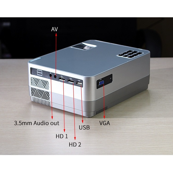 HQ3 LED Multimedia Projector 2500 Lumens - WiFi and Mirroring Function - Proyektor 2500 Lumens