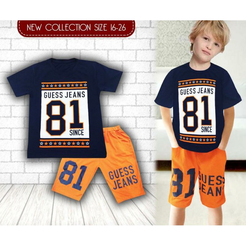 Setelan London Kids DK Guess Jeans 81 untuk anak laki laki 8-13thn