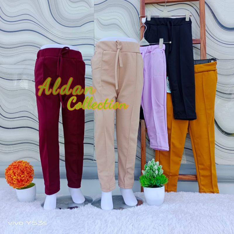 Celana Scuba Anak Perempuan Tanggung 4-16 Tahun / Celana Scuba Anak / Celana Panjang Anak Perempuan