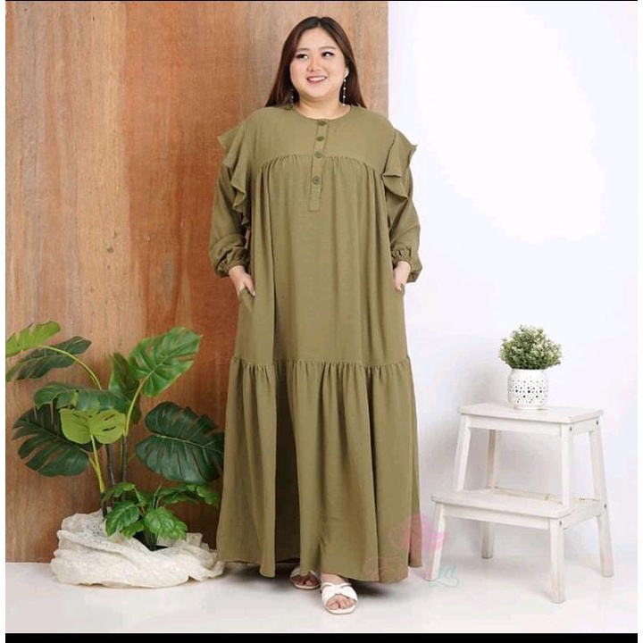 Gamis Agnia / Pakaian Wanita Muslim Wanita Terbaru / Gamis Jumbo / Gamis Murah / Gamis Adem / Gamis Viral  Terlaris 2025