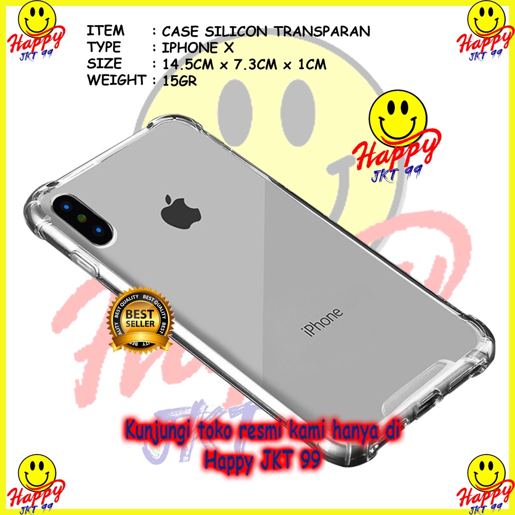 ANTI CRACK CASE IPHONE X SHOFTCASE CASE  BENING TRANSPARAN SILIKON