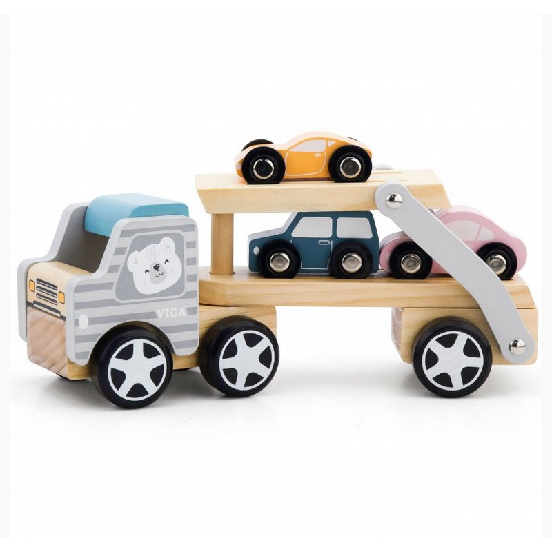 Wooden Car Double  Decker Mainan Anak Mobil  Kayu Shopee 