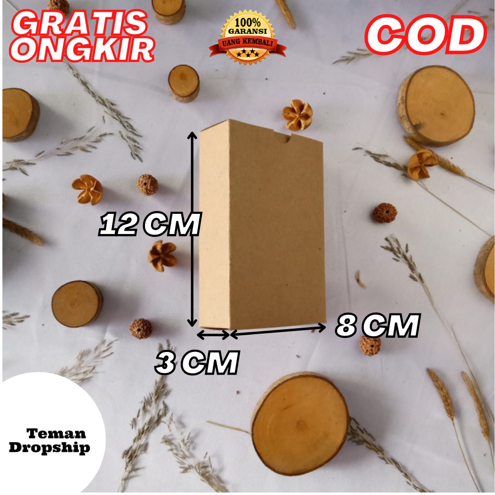 

KARDUS HAMPERS GIFT BOX KADO KOTAK SOUVENIR BAHAN BROWNKRAFT 280 GR SIZE 12X8X3 CM