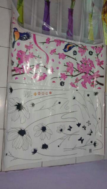 Sk9073a Four Tulip Vase Wallsticker Wall Sticker 60x90