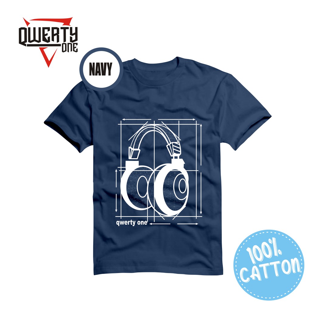 Kaos Distro Anak Headset Navy 1-10 Tahun