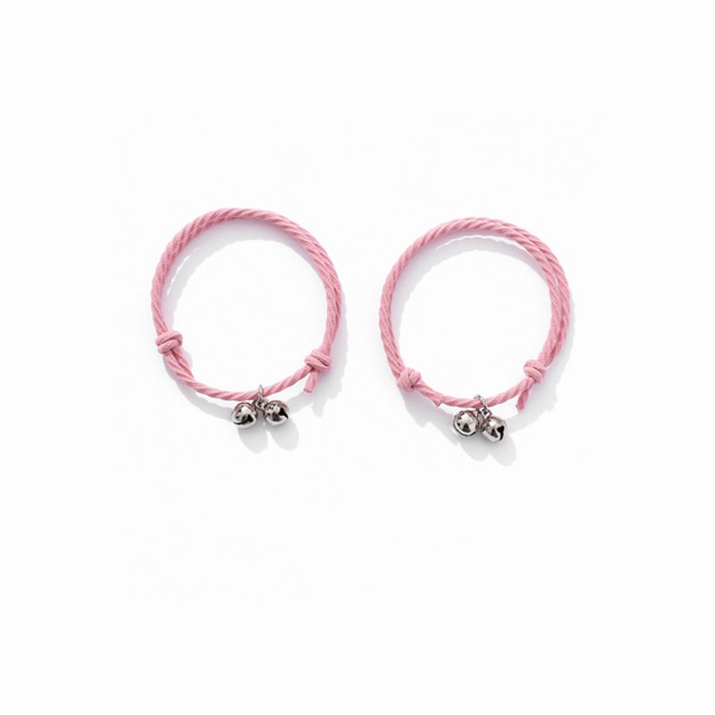 COD❤2 PC Korea Wanita Lonceng Adjustable Gelang Pasangan Pacar Hadiah Ulang Tahun Tri