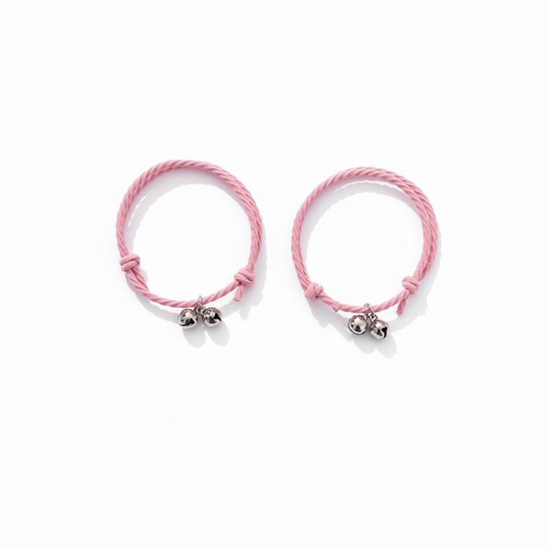 2 PC Korea Wanita Lonceng Adjustable Gelang Pasangan Pacar Hadiah Ulang Tahun Ready stock