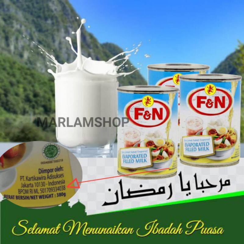 

SUSU FN 380 GRAM/ SUSU F&N / SUSU EVAPORED / SUSU EVAPORASI