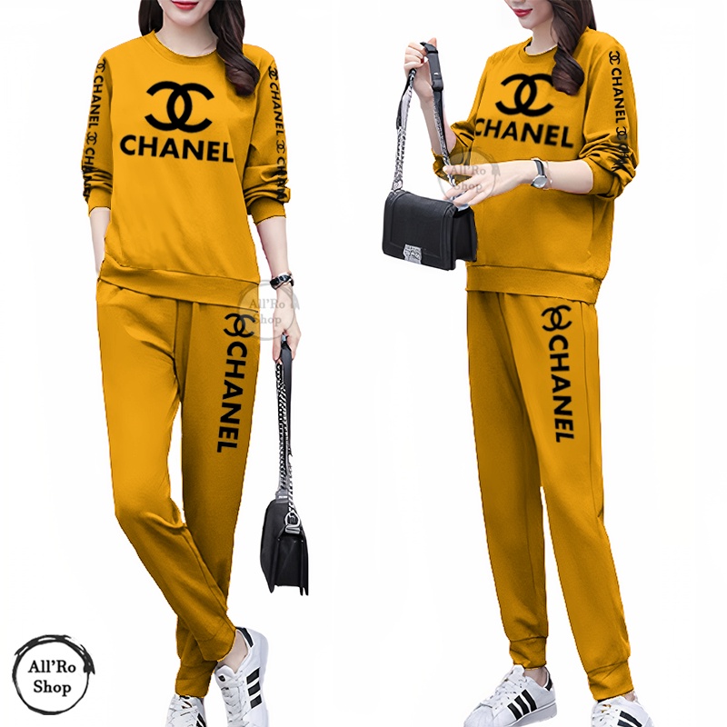 Baju Setelan Olahraga Senam Wanita Stelan Training Wanita Lengan Panjang CHL Ukuran L XL XXL XXXL ARS 00036