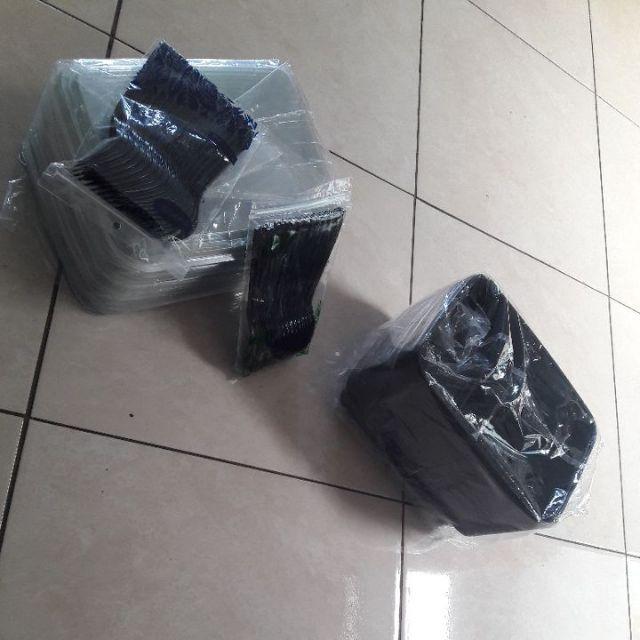 Garpu Makan Plastik Hitam 25 Pcs Motif Batik