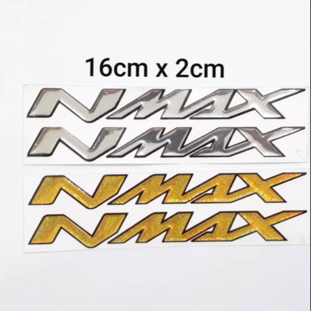 HARGA SEPASANG STIKER TIMBUL RESIN EMBLEM N MAX