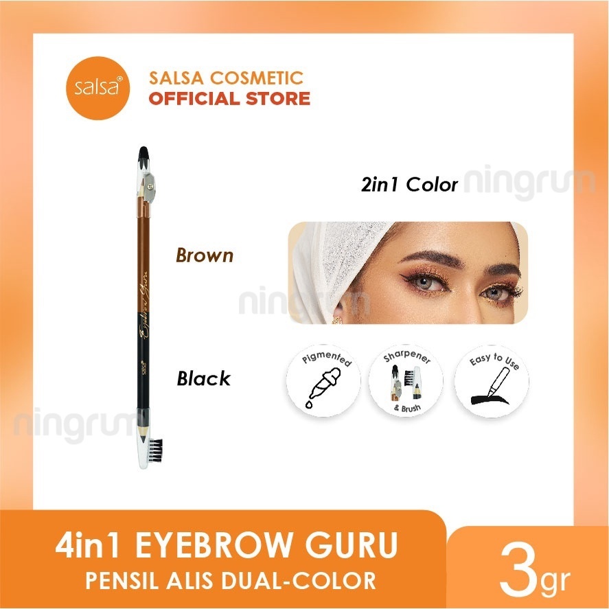 Ningrum - Salsa Eyebrow Guru Pensil Alis 4 in 1 - 5410