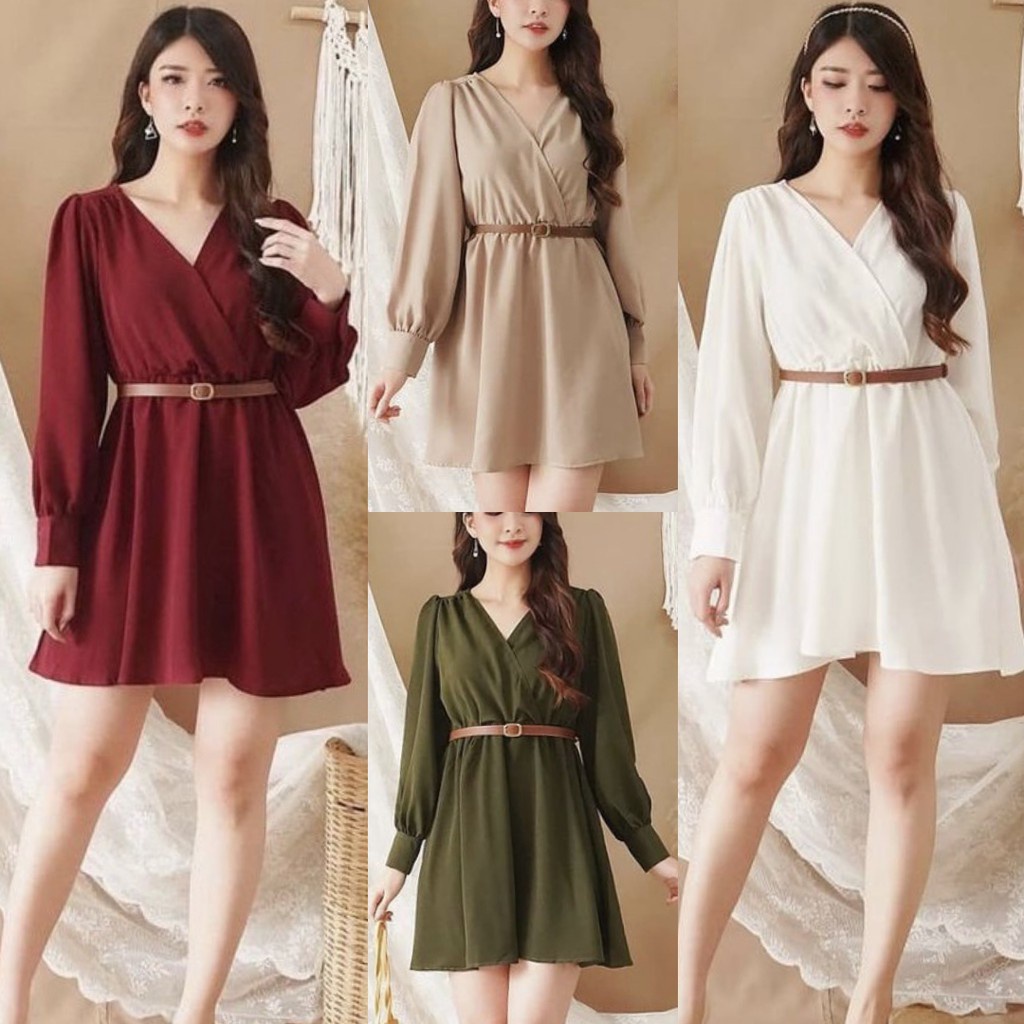 DRESS VARLA / DRESS WANITA / DRESS MOSCREPE PREMIUM