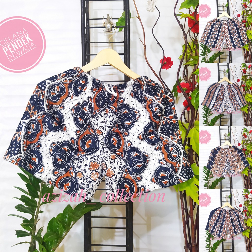 HOT PANTS CELANA PENDEK DEWASA BAHAN RAYON MOTIF BATIK HARGA MURAH