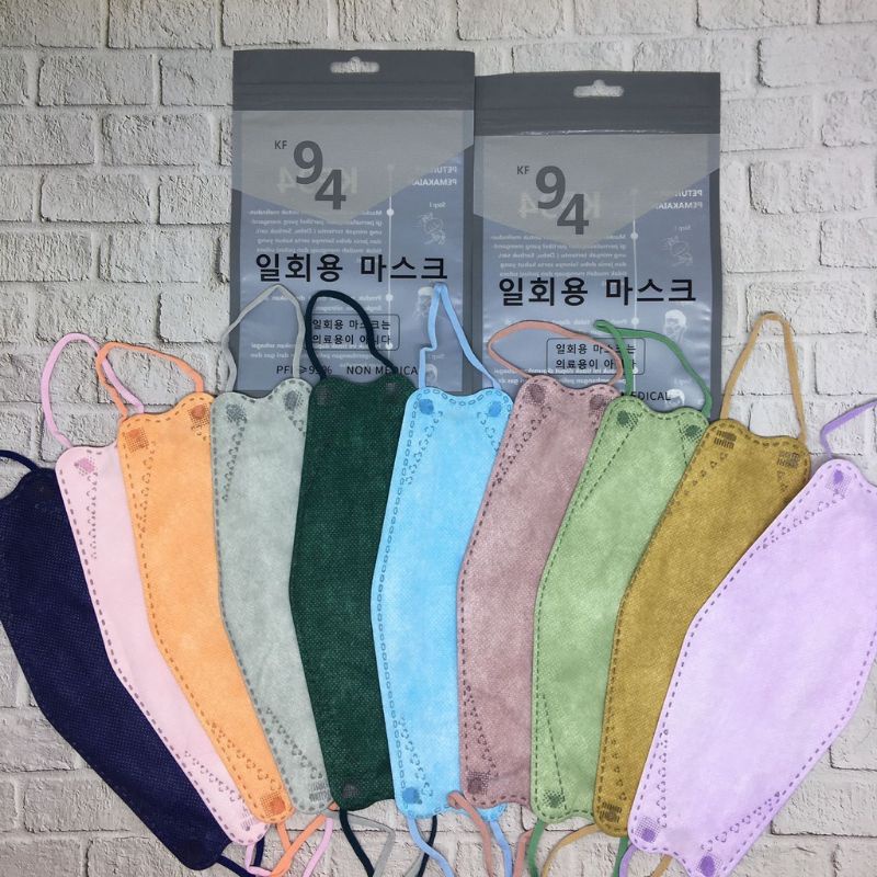 Masker KF94 Warna / Masker KF94 10Pcs Warna Mix