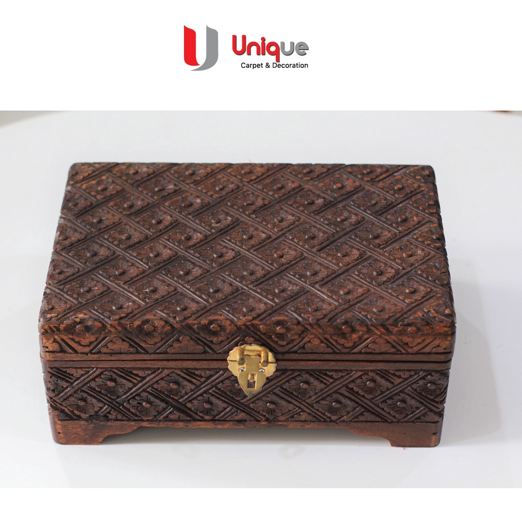 Kotak Perhiasan Kayu Jati Ukir / Box Penyimpanan Perhiasan Kayu Jati