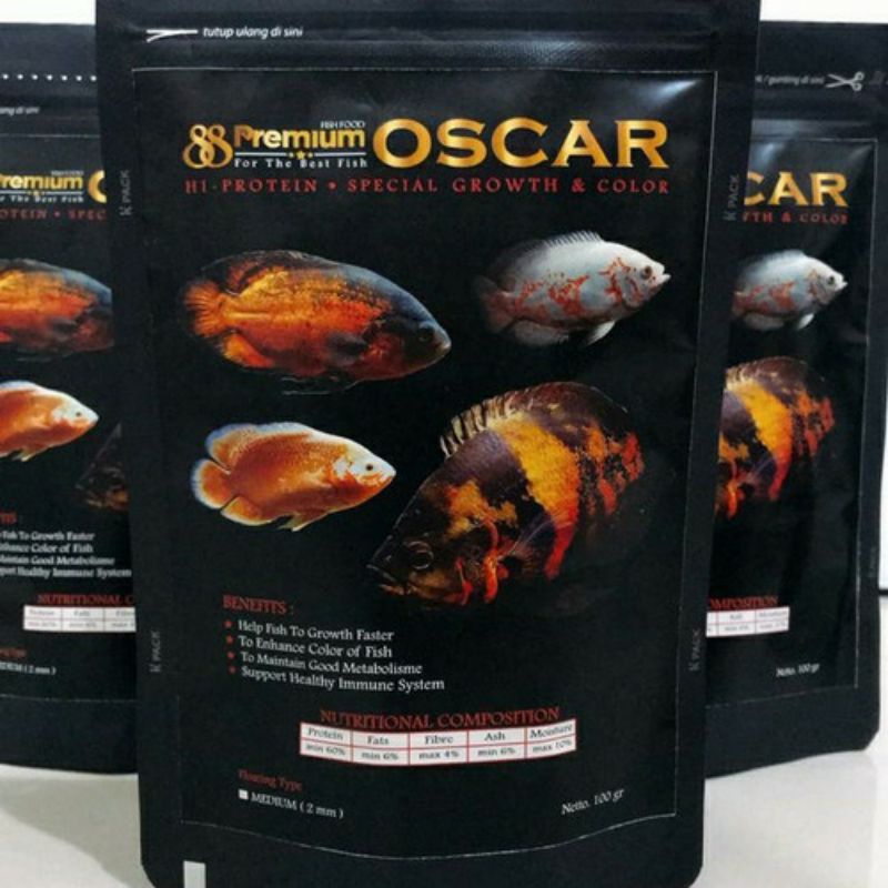 Pelet Oscar Oskar Premium 88 Predator Pakan Makanan Pellet Ikan Hias