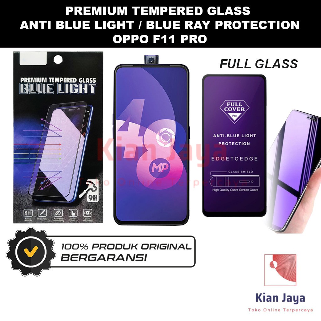 Tempered Glass Oppoo F11 Pro Anti Blue Light Hp Temper Anti Gores