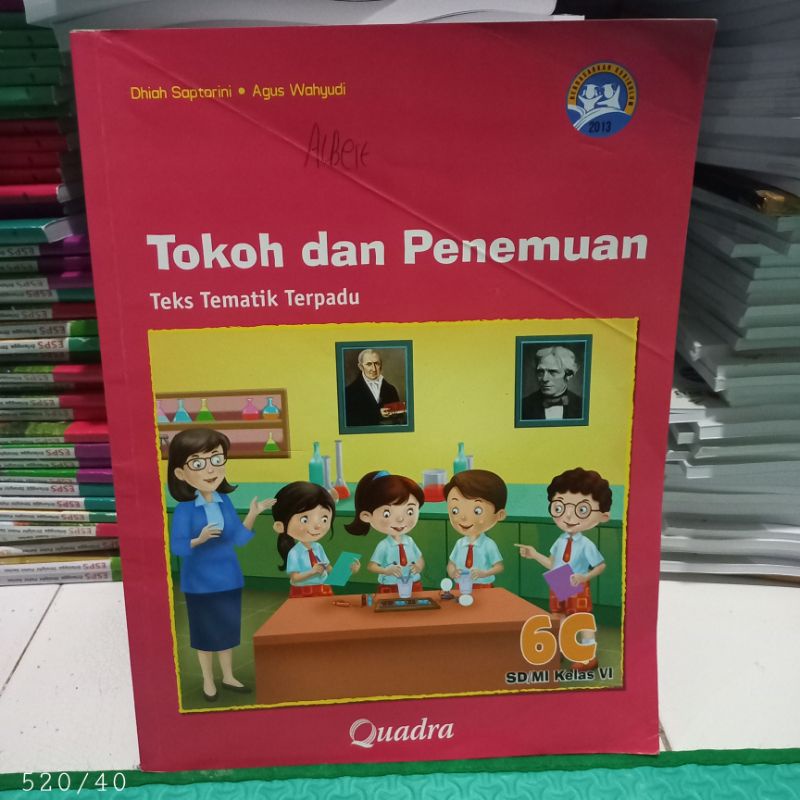BUKU BEKAS TOKOH DAN PENEMUAN teks tematik terpadu SD kelas 6C quadra