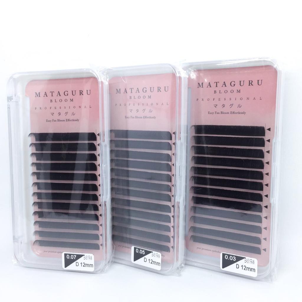 (VERSI BARU) Easy Fan Mataguru Bloom Russian Eyelash Extension Hitam Pekat Bulumata Volume