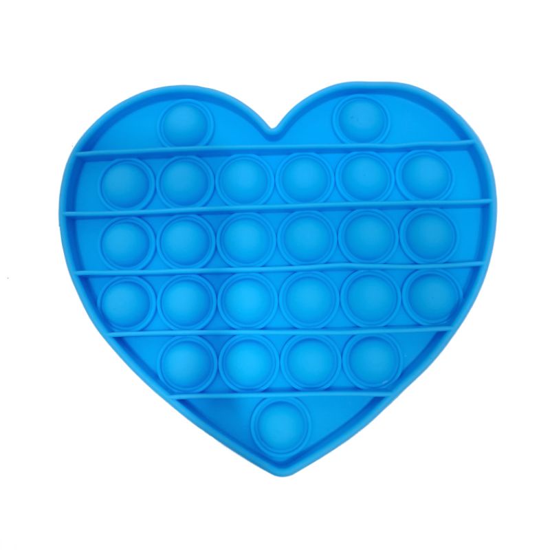 POP IT FIDGET TOY RAINBOW | PUSH POP BUBBLE FIDGET | MAINAN ANAK POP IT KARAKTER | POP IT POLOS-LOVE BLUE