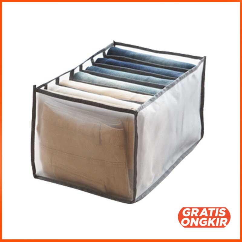 Kotak Pakaian Organizer Jeans Box 7 Grid M1468