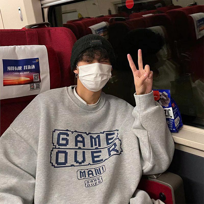 (S - 6XL) Hoodie/ Sweater Korean Style Harajuku GAME OVER JUMBO BIGSIZE UNISEX 5XL 4XL 3XL 2XL XL L M Unisex Urban Streetwear